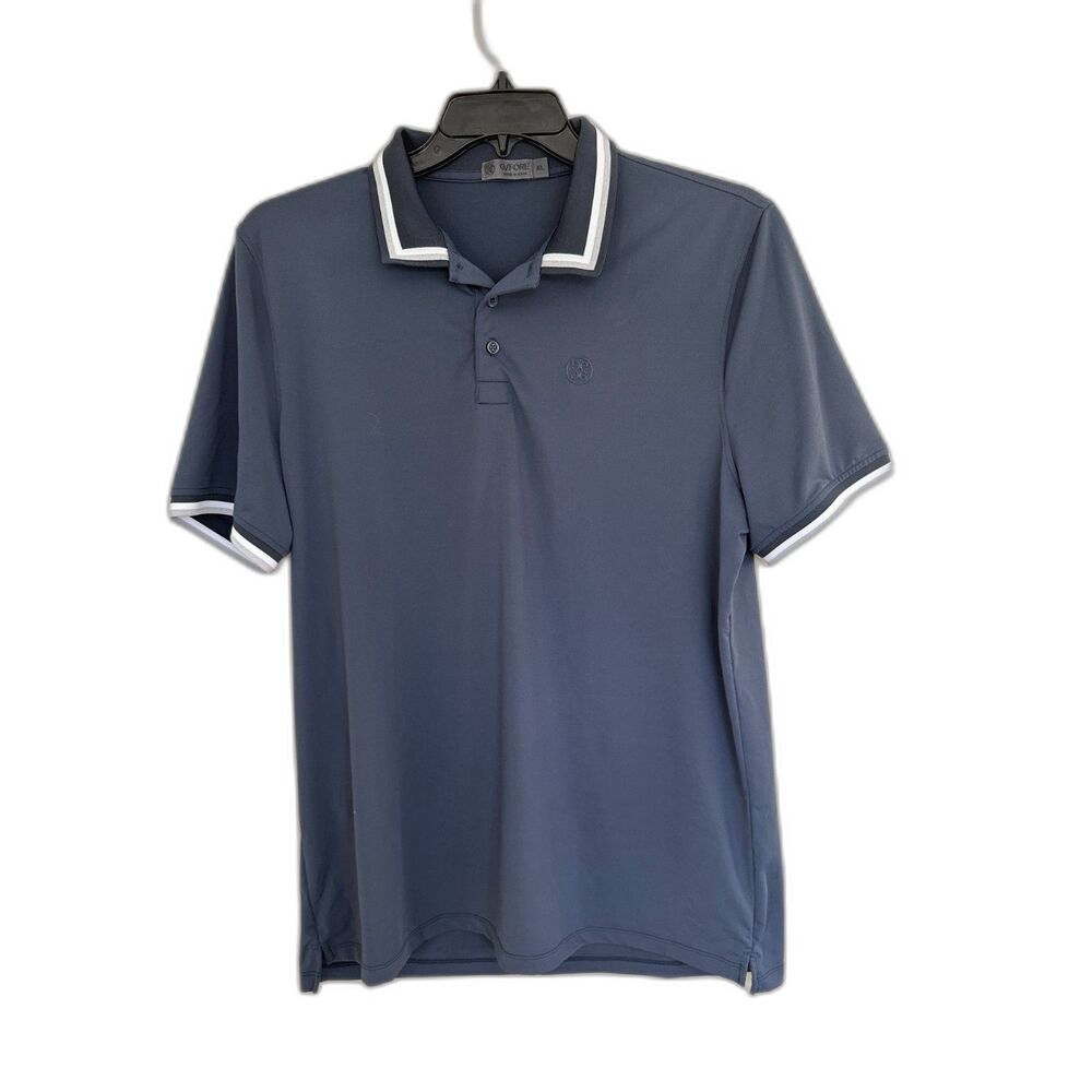 G/FORE Men’s Tux Banded Sleeve Tech Jersey Golf Polo XL - Ink - Picture 2 of 7